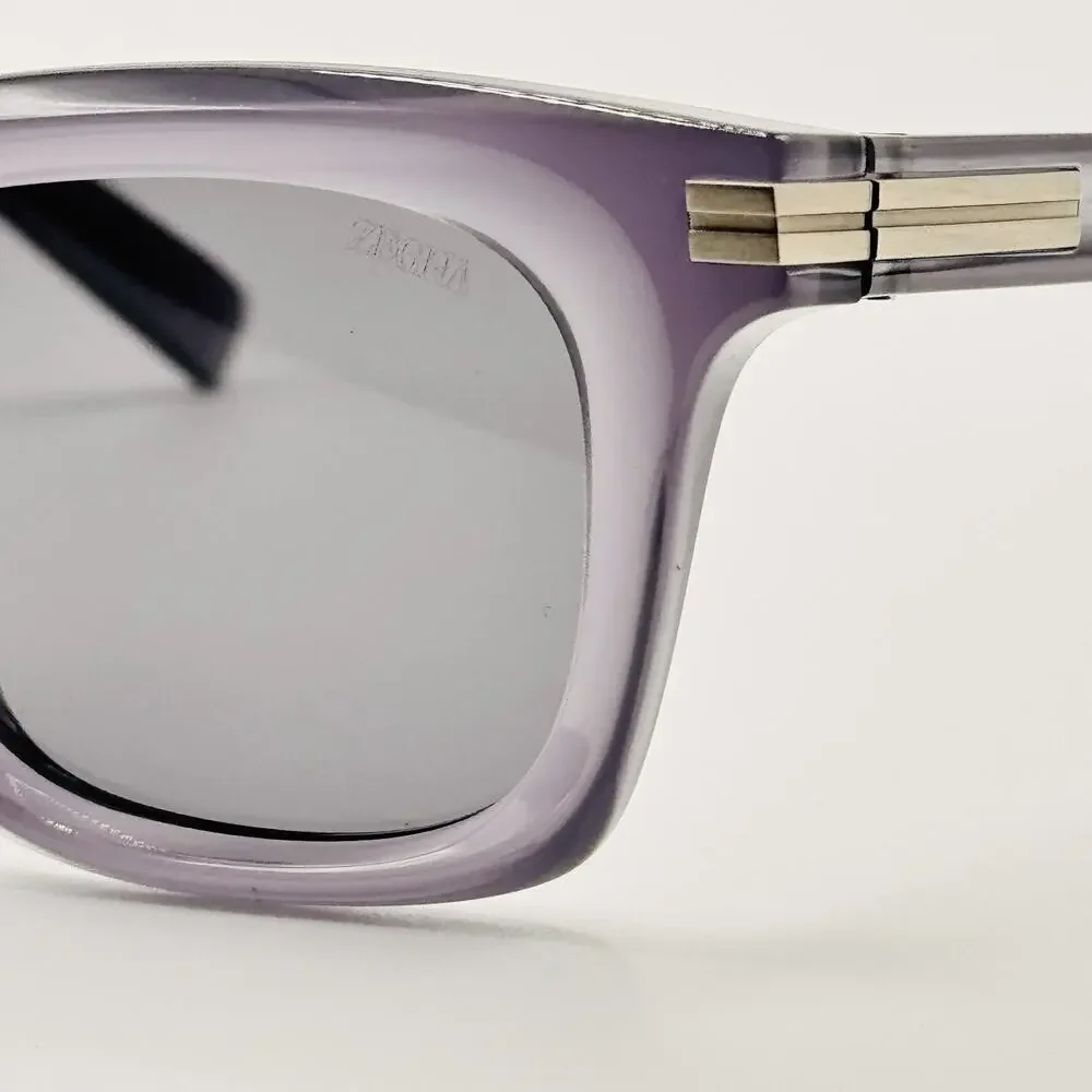 Ermenegildo Zegna Sunglasses EZ0270 20D Shiny Gray Frame Smoke POLARIZED Lens